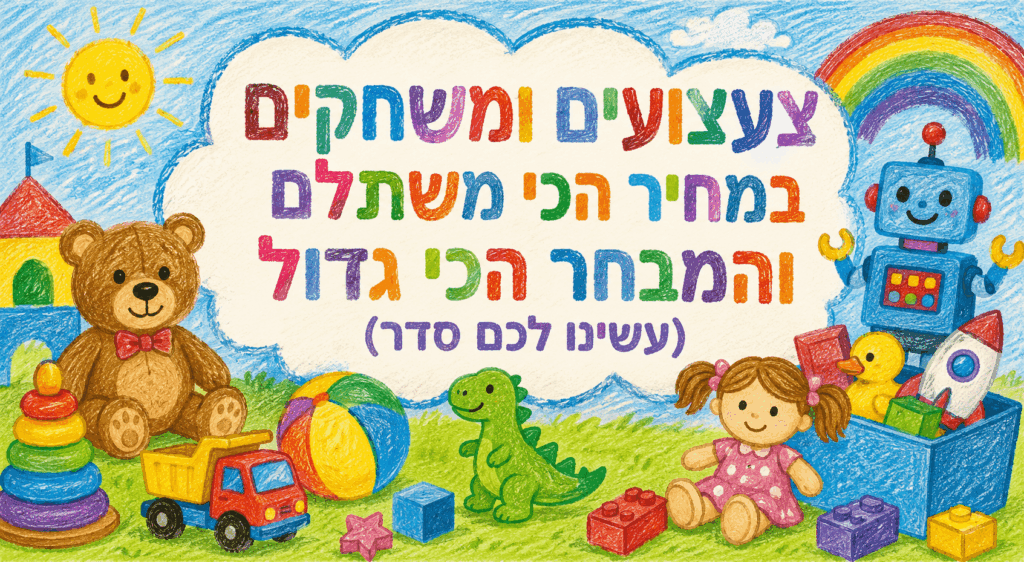 צעצועים ומשחקים במחיר הכי משתלם והמבחר הכי גדול